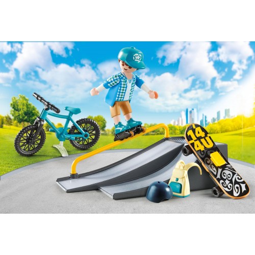 Βαλιτσάκι Skateboarder με πίστα και ποδήλατο (9107)
