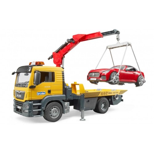 Bruder Φορτηγό MAN Οδικής Βοήθειας με Γερανό & Αυτοκίνητο (03750)