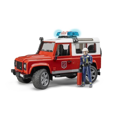 Bruder Πυροσβεστικό Land Rover station wagon με πυροσβέστη (02596)