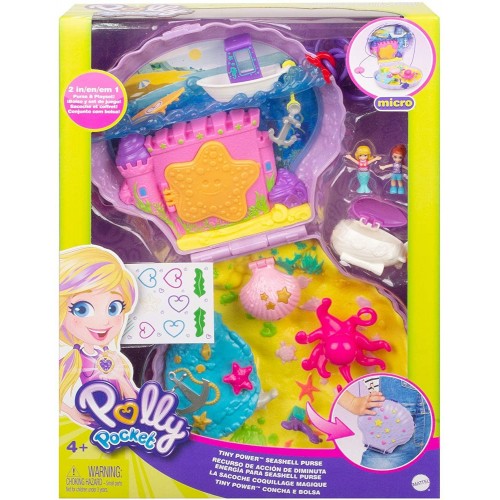 Polly Pocket Tiny Power Seashell Purse Τρέντι Τσαντάκι Κοχύλι (GNH11/GKJ63)