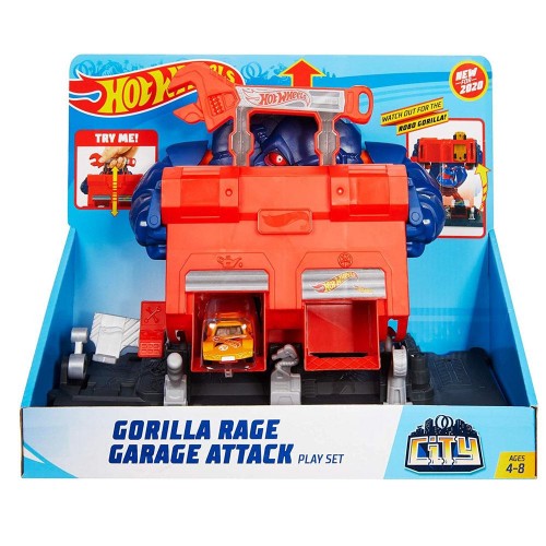 Hot Wheels Πίστες City Με Τέρατα Gorilla Rage Garage Attack (GJK89/FNB05)