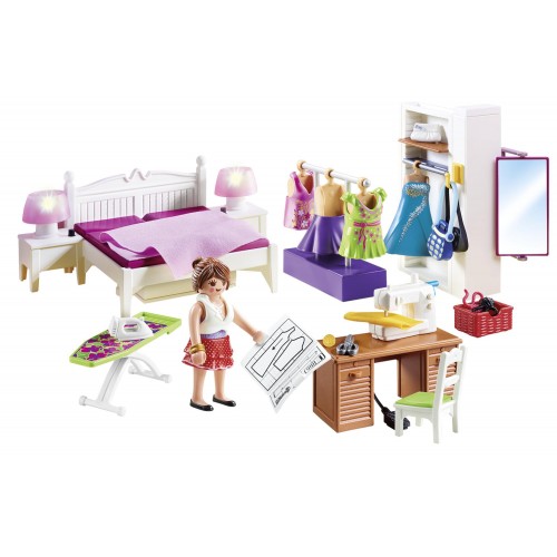 Playmobil Dollhouse Υπνοδωμάτιο με Ατελιέ Ραπτικής (70208)