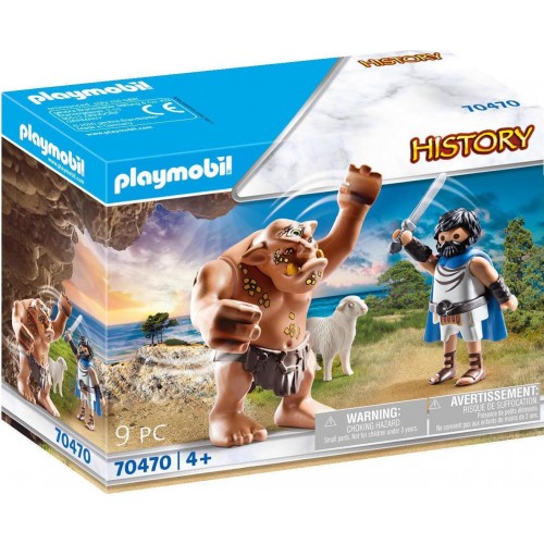 Playmobil History Ελληνική Μυθολογία Ο Οδυσσέας και ο Κύκλωπας Πολύφημος (70470)