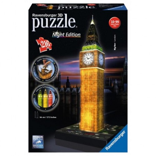 Puzzle 3D 216 τεμ. Night Edition Big Ben (12588)