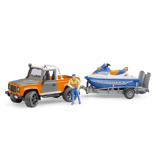 Τετρακίνητο Land Rover defender με τρέϊλερ και Jet Ski (02599)