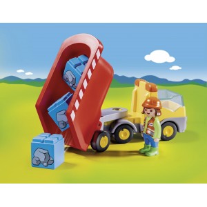 Playmobil Ανατρεπόμνο φορτηγό με εργάτη (70126)