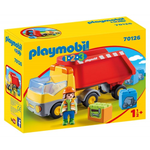 Playmobil Ανατρεπόμνο φορτηγό με εργάτη (70126)