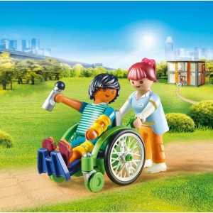 Playmobil Ασθενής Με Καροτσάκι (70193)