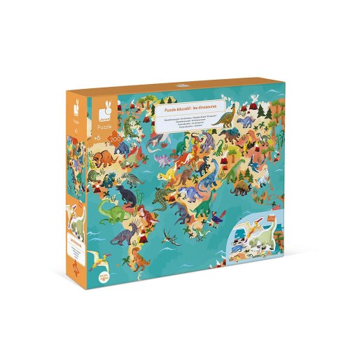 Puzzle 200τεμ Παγκόσμιος Χάρτης με Δεινόσαυρους (02679)
