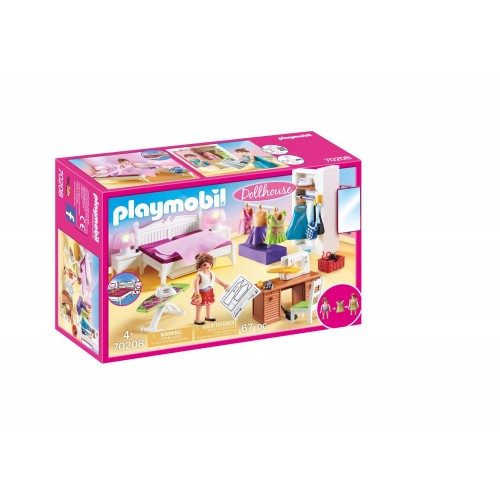 Playmobil Dollhouse Υπνοδωμάτιο με Ατελιέ Ραπτικής (70208)