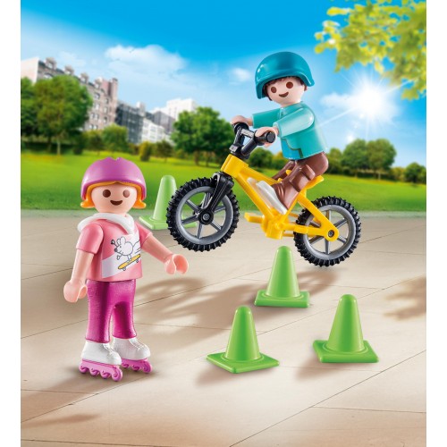 Παιδάκια με πατίνια και ποδήλατο BMX (70061)
