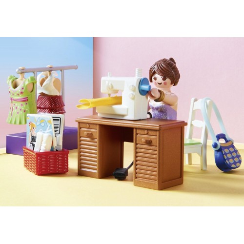 Playmobil Dollhouse Υπνοδωμάτιο με Ατελιέ Ραπτικής (70208)