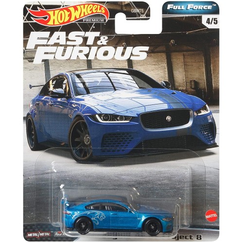 Hot Wheels Full Force Real Riders Fast And Furious Jaguar XE SV Project 8 (GJR74/GBW75)