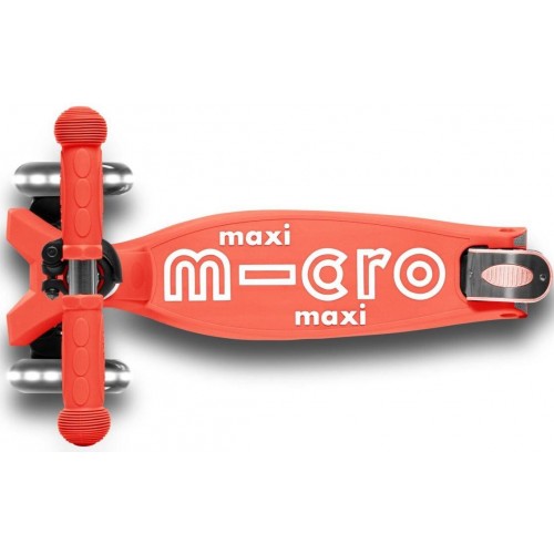 Πατίνι Maxi Micro Deluxe Foldable LED Bright Coral (MMD093)