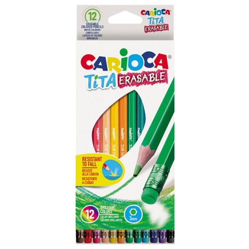 Carioca Tita ξυλομπογιές erasable 12τεμ (42897)